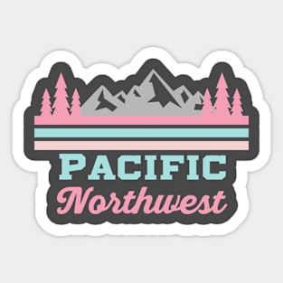 Pacific Northwest - pink tones Sticker